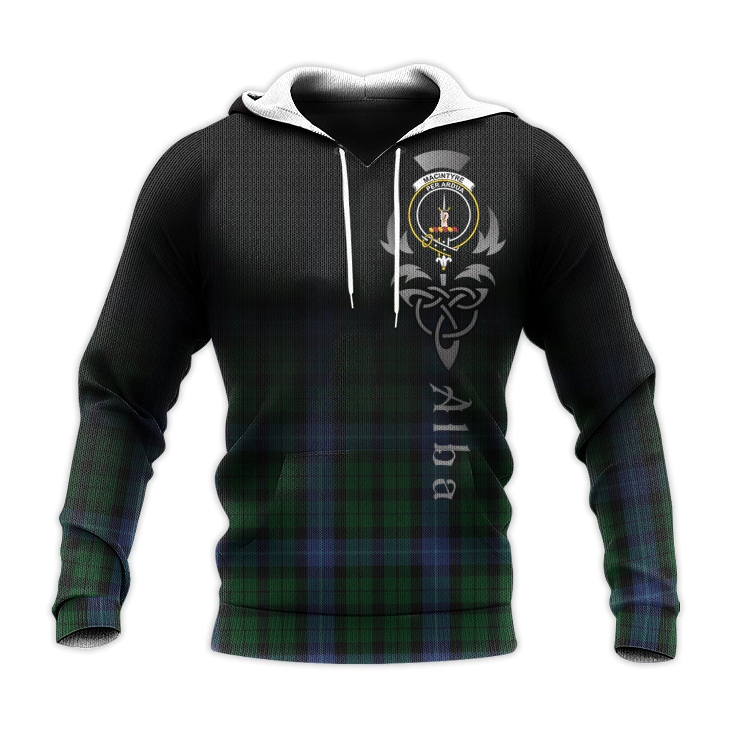 Printivon Macintyre Tartan Crest Alba Celtic Hoodie