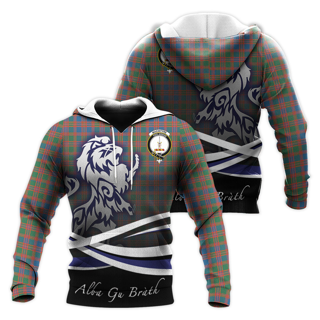 Printivon Macintyre Ancient Tartan Scottish Lion Hoodie