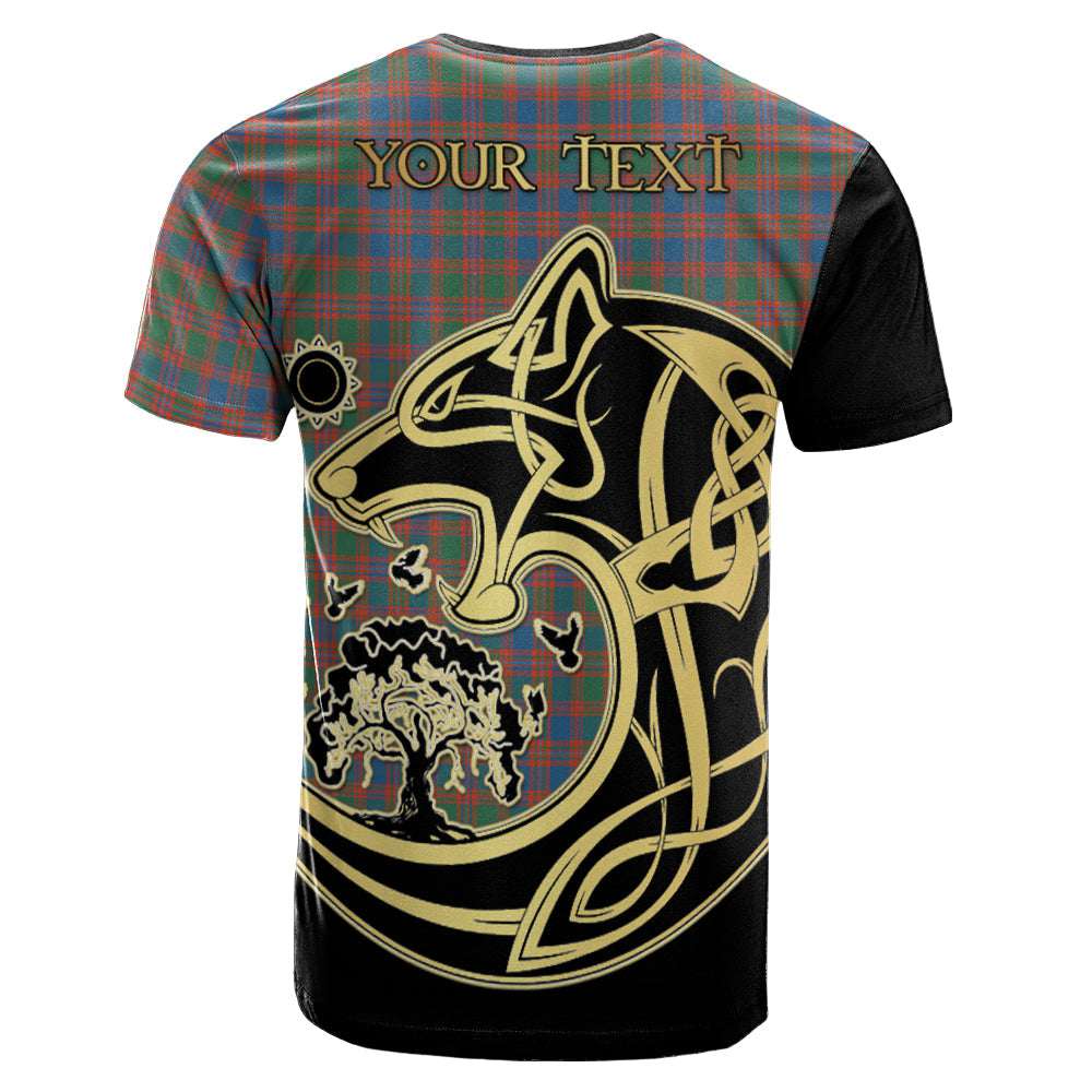 Printivon MacIntyre Ancient Crest Celtic Wolf Tartan T Shirt Custom Your Text
