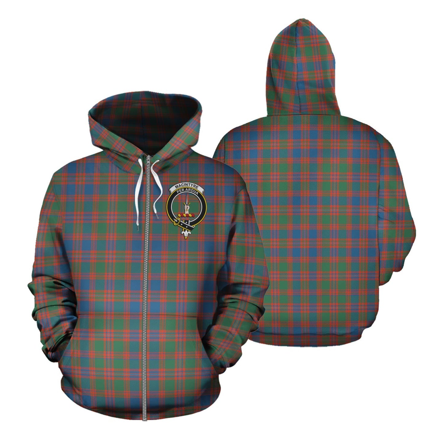 Printivon Macintyre Ancient Tartan Hoodie