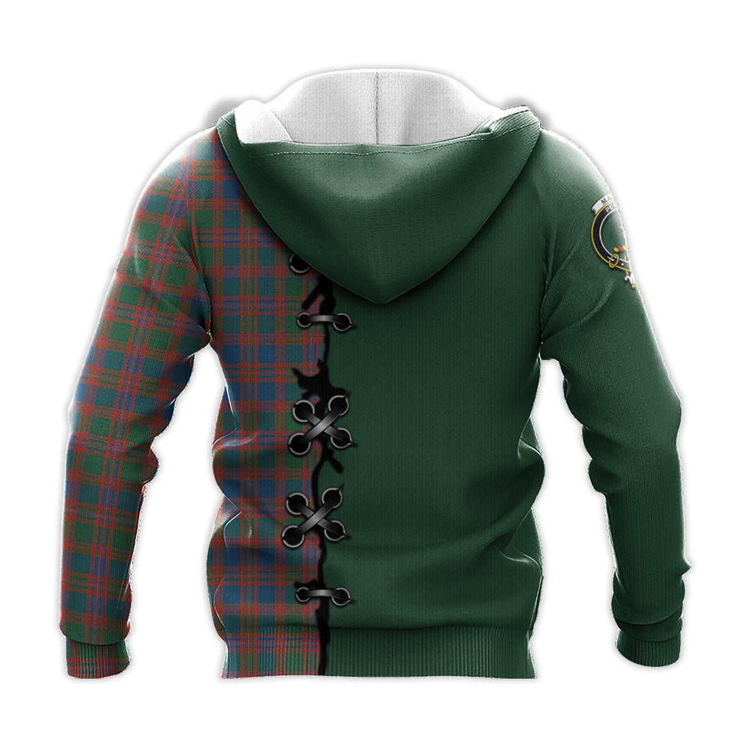 Printivon Macintyre Ancient Tartan Hoodie Lion Rampant And Celtic Thistle Style