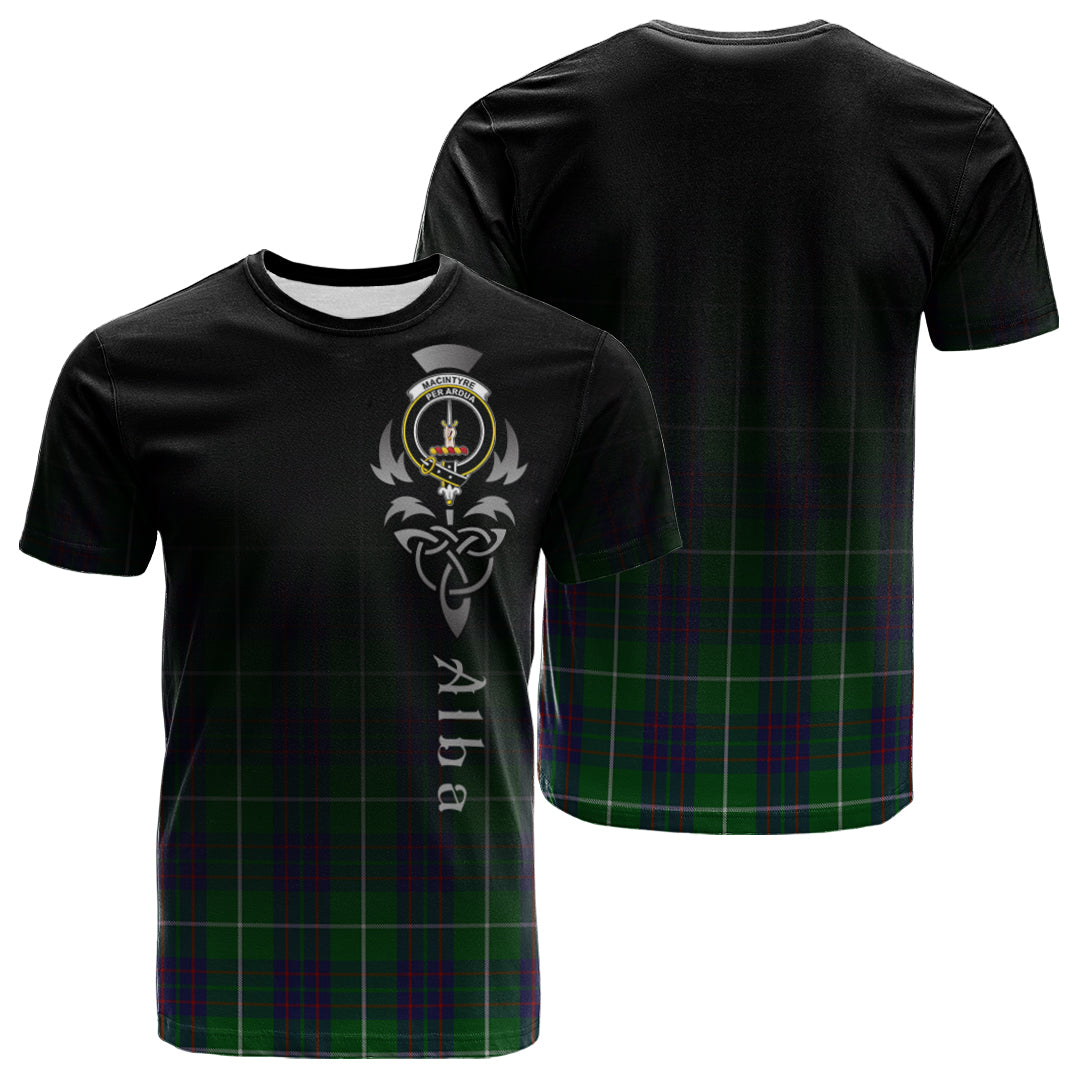 Printivon MacIntyre Hunting Tartan Crest Alba Celtic T Shirt