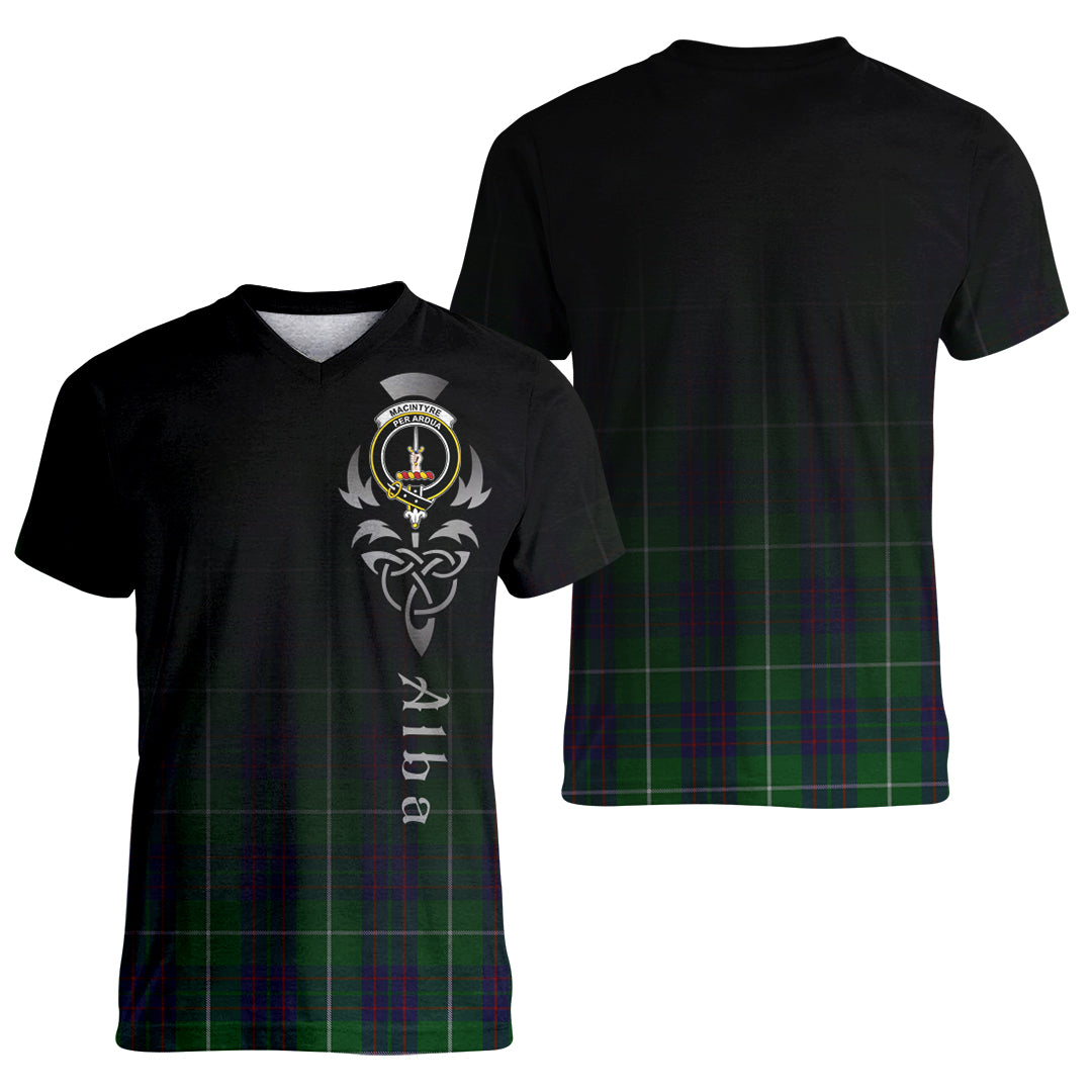 Printivon MacIntyre Hunting Tartan Crest Alba Celtic T Shirt