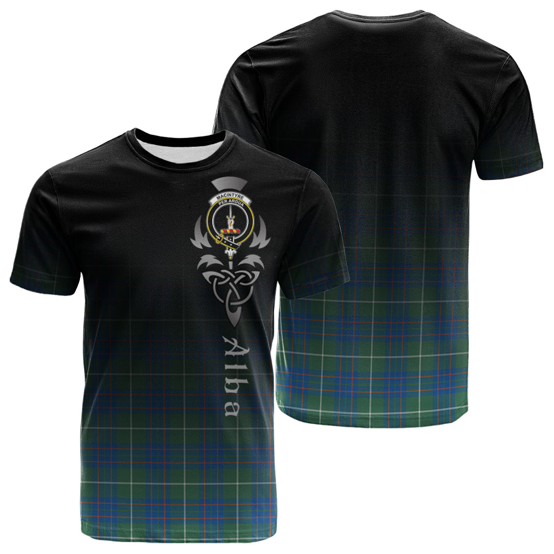 Printivon MacIntyre Hunting Ancient Tartan Crest Alba Celtic T Shirt