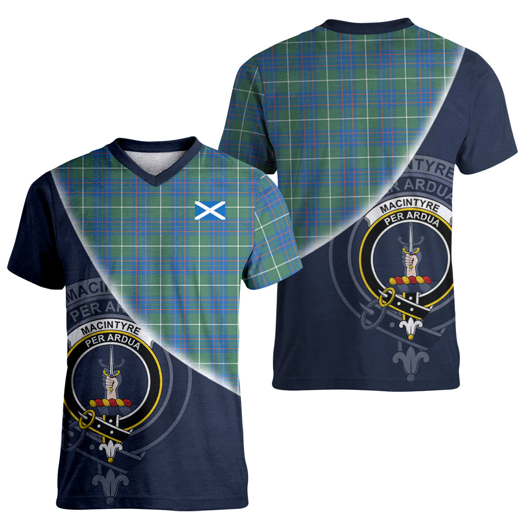 Printivon MacIntyre Hunting Ancient Tartan Scottish Crest T Shirt
