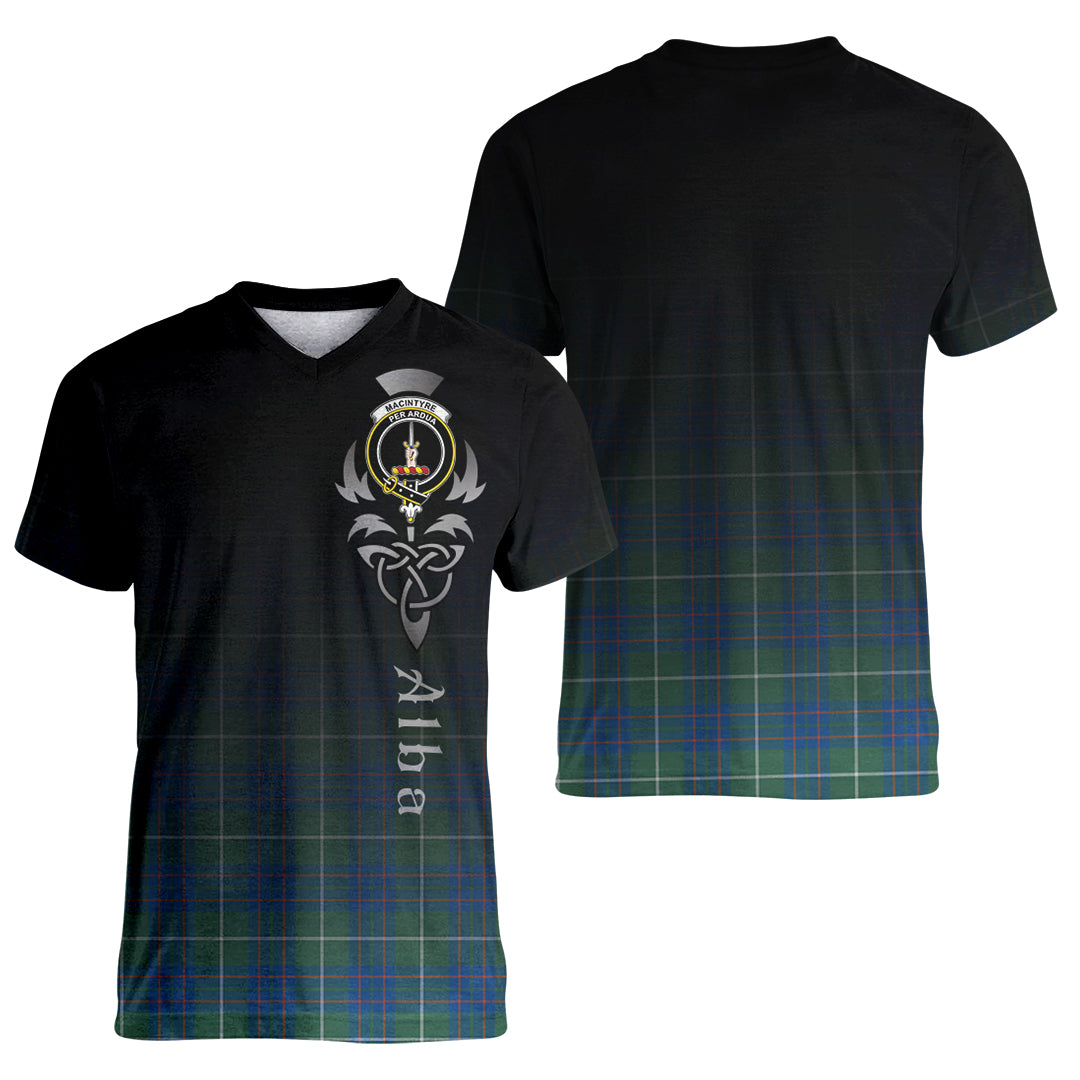 Printivon MacIntyre Hunting Ancient Tartan Crest Alba Celtic T Shirt