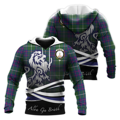 Printivon Macintyre Hunting Modern Tartan Scottish Lion Hoodie