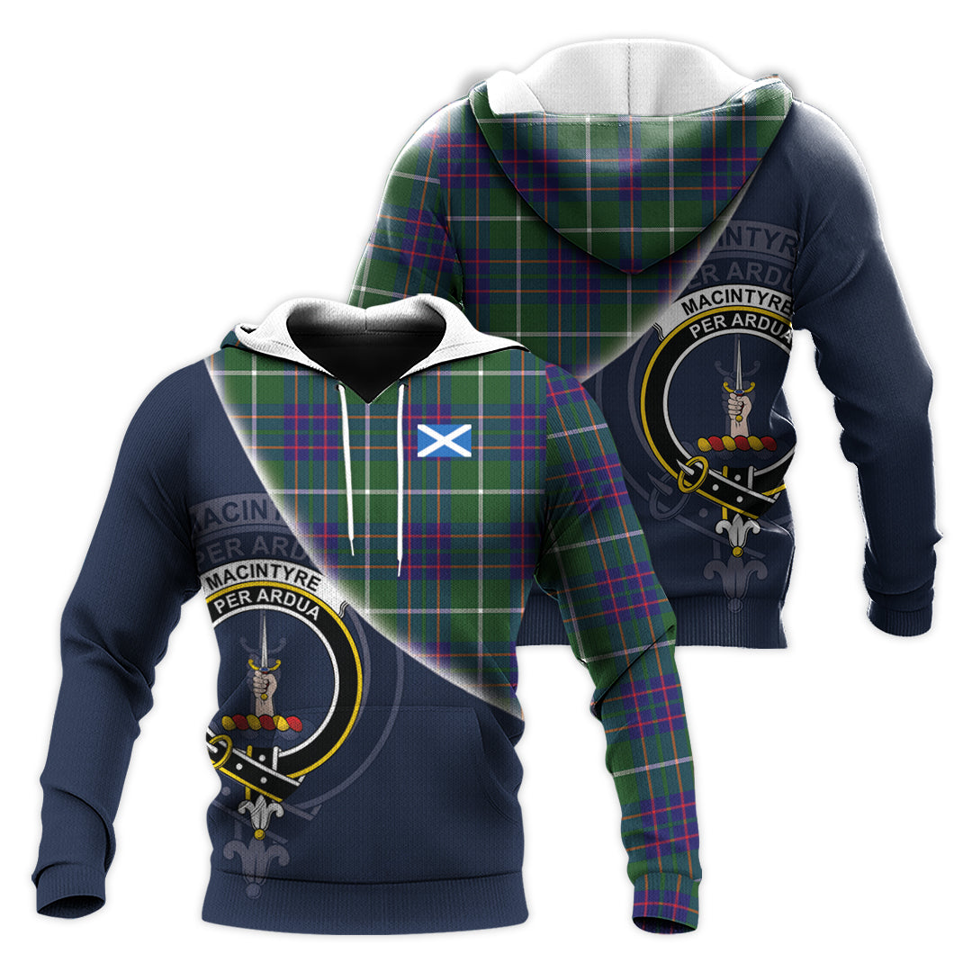 Printivon Macintyre Hunting Modern Tartan Scottish Crest Hoodie
