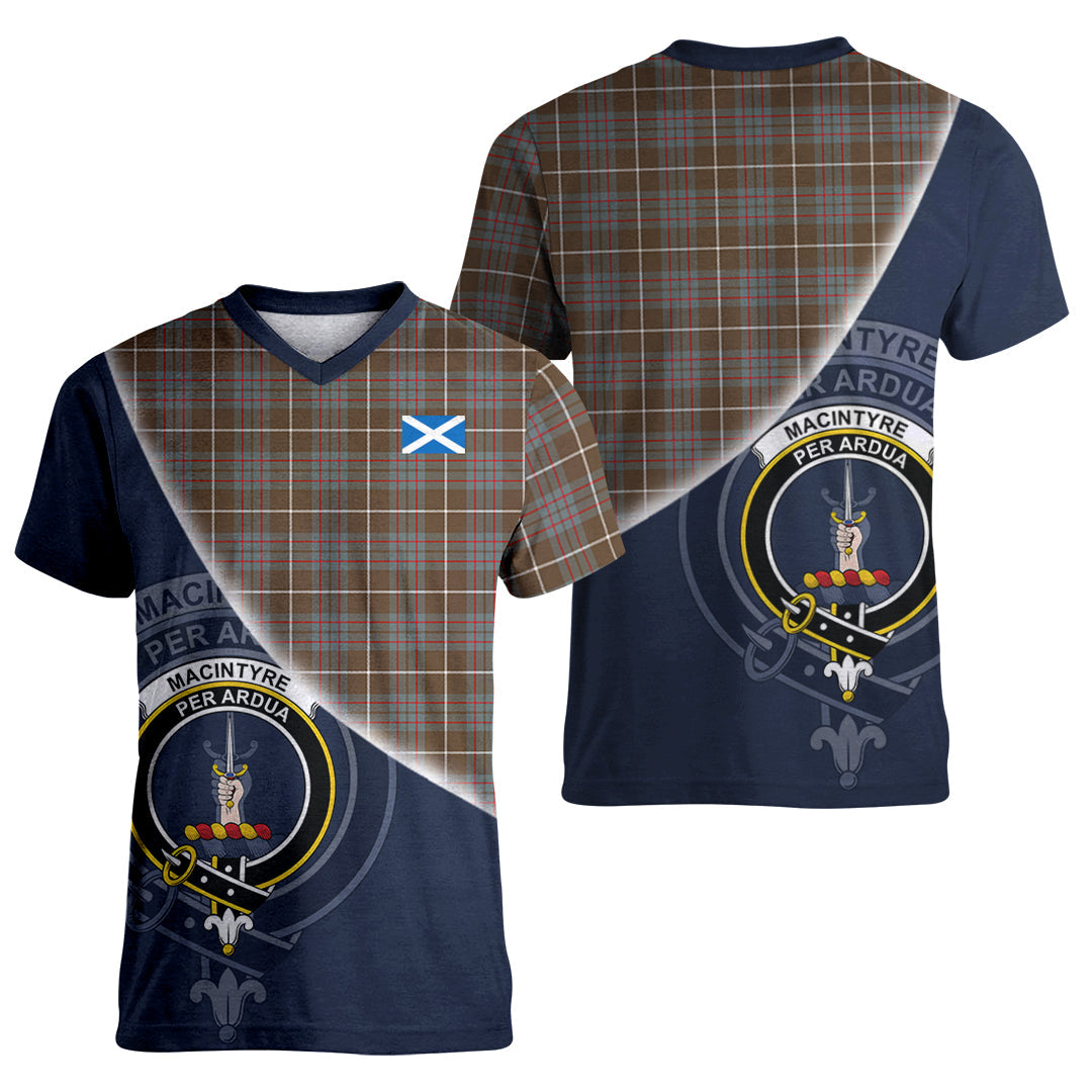 Printivon MacIntyre Hunting Weathered Tartan Scottish Crest T Shirt