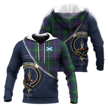 Printivon Macintyre Inglis Tartan Scottish Crest Hoodie