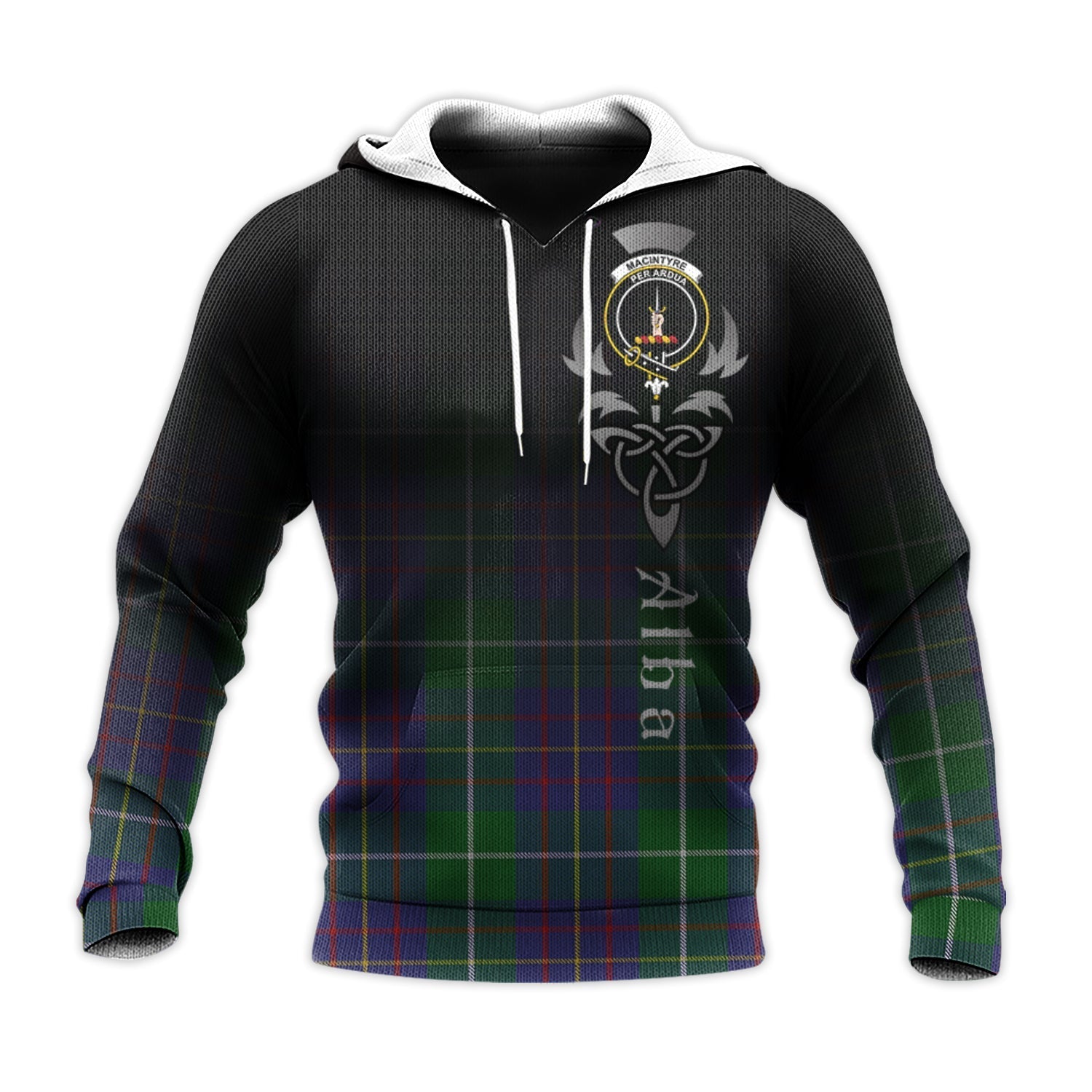 Printivon Macintyre Inglis Tartan Crest Alba Celtic Hoodie