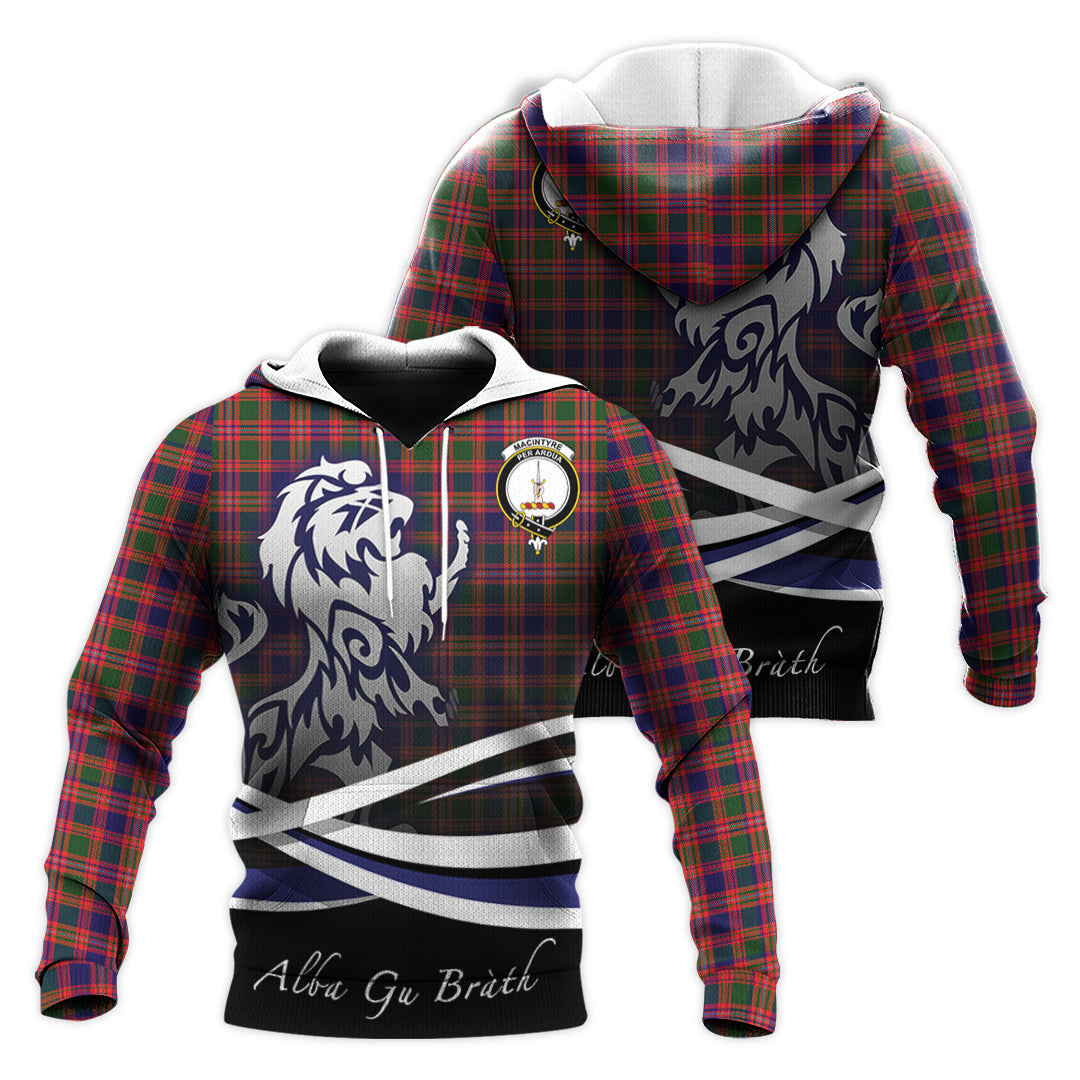 Printivon Macintyre Modern Tartan Scottish Lion Hoodie
