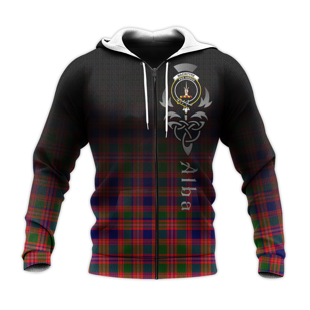 Printivon Macintyre Modern Tartan Crest Alba Celtic Hoodie