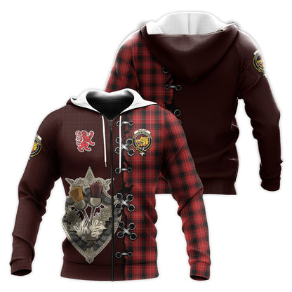 Printivon Maciver Tartan Hoodie Lion Rampant And Celtic Thistle Style