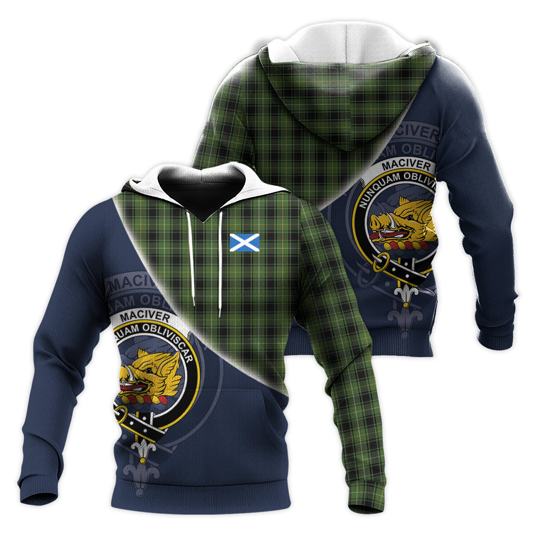 Printivon Maciver Hunting Tartan Scottish Crest Hoodie