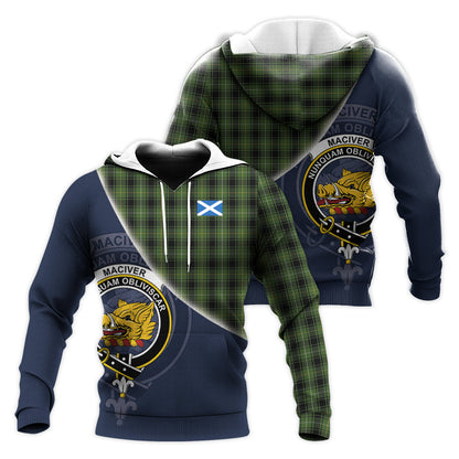 Printivon Maciver Hunting Tartan Scottish Crest Hoodie