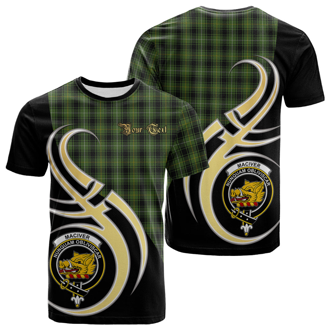 Printivon MacIver Hunting Tartan Crest Believe In Me T Shirt