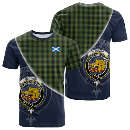 Printivon MacIver Hunting Tartan Scottish Crest T Shirt