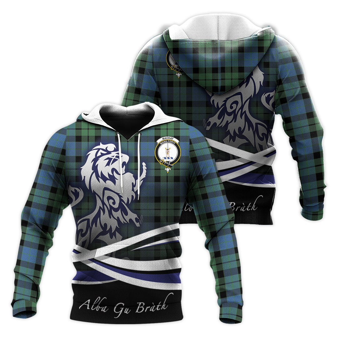 Printivon Mackay Ancient Tartan Scottish Lion Hoodie