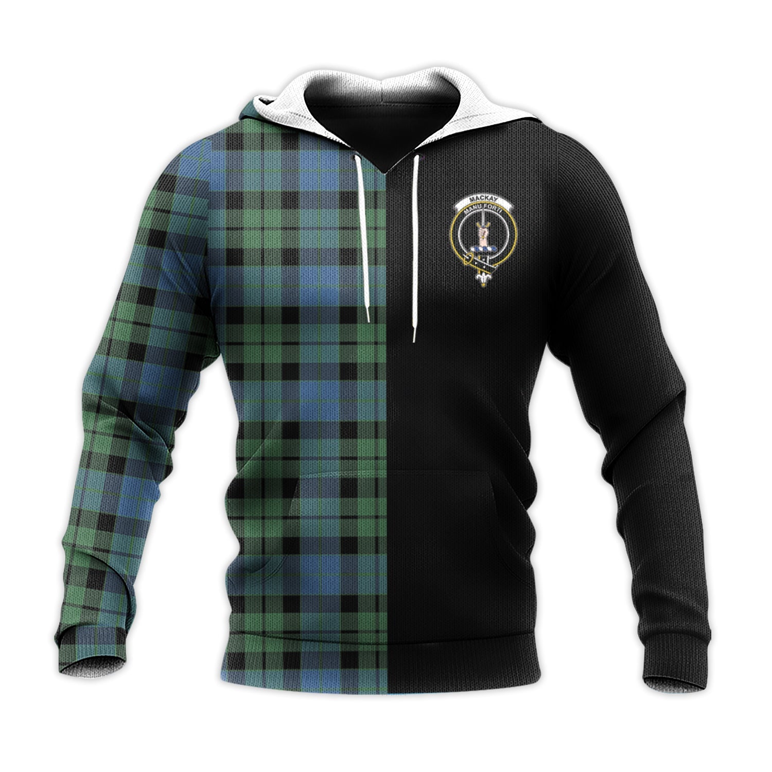 Printivon Mackay Ancient Tartan Personalize Half Hoodie