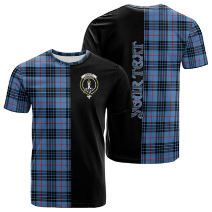 Printivon MacKay Blue Tartan Personalize Half T shirt