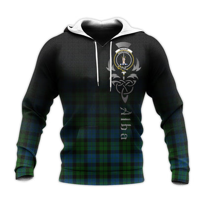 Printivon Mackay Modern Tartan Crest Alba Celtic Hoodie