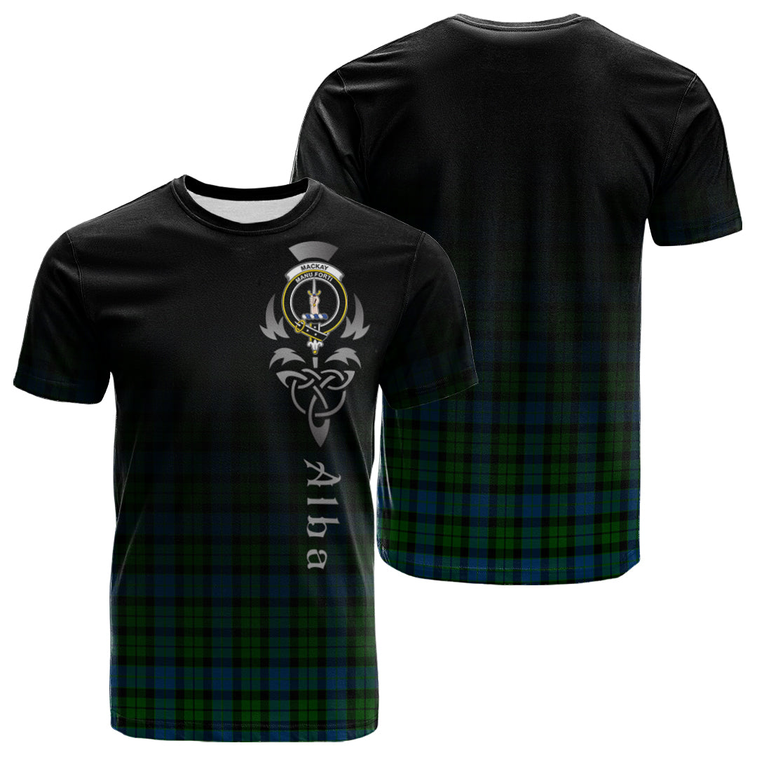 Printivon MacKay Modern Tartan Crest Alba Celtic T Shirt