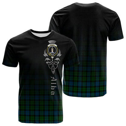 Printivon MacKay Modern Tartan Crest Alba Celtic T Shirt