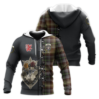 Printivon Mackay Of Strathnaver Tartan Hoodie Lion Rampant And Celtic Thistle Style