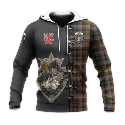 Printivon Mackay Of Strathnaver Tartan Hoodie Lion Rampant And Celtic Thistle Style