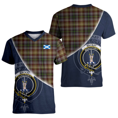 Printivon MacKay of Strathnaver Tartan Scottish Crest T Shirt