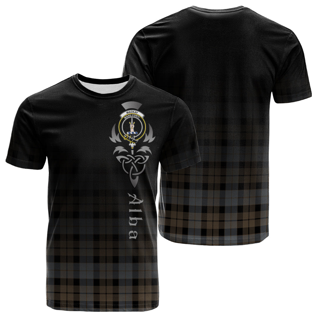 Printivon MacKay Weathered Tartan Crest Alba Celtic T Shirt