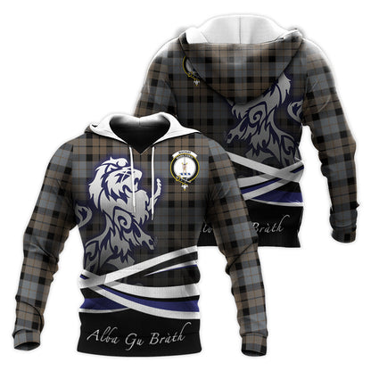 Printivon Mackay Weathered Tartan Scottish Lion Hoodie