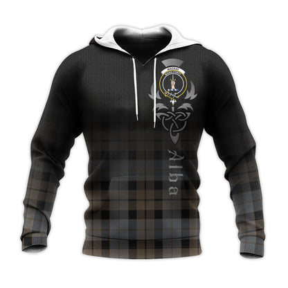 Printivon Mackay Weathered Tartan Crest Alba Celtic Hoodie