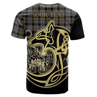 Printivon MacKay Weathered Crest Celtic Wolf Tartan T Shirt Custom Your Text