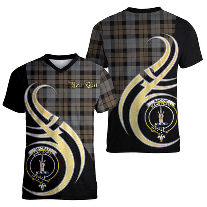 Printivon MacKay Weathered Tartan Crest Believe In Me T Shirt