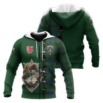 Printivon Mackendrick Tartan Hoodie Lion Rampant And Celtic Thistle Style