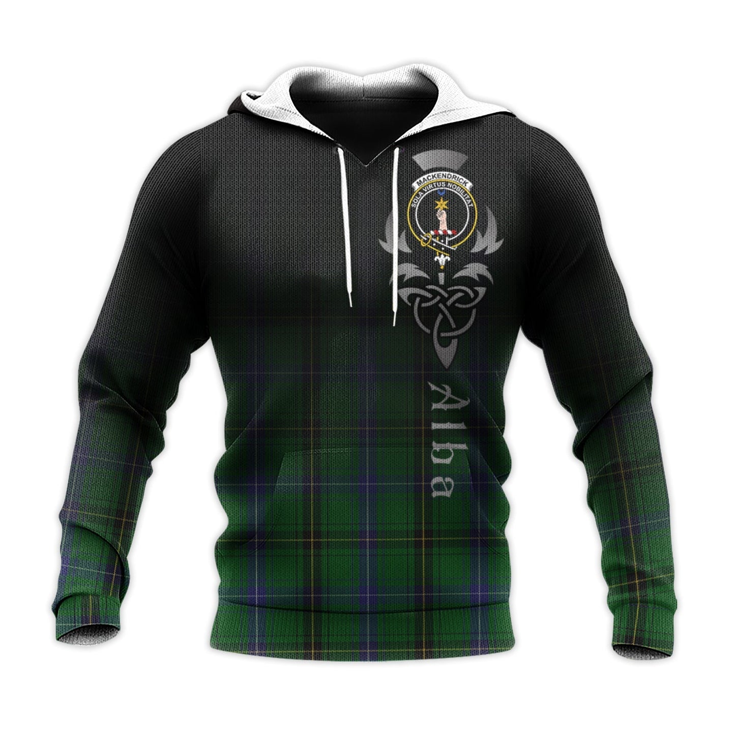 Printivon Mackendrick Tartan Crest Alba Celtic Hoodie