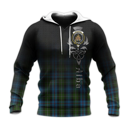 Printivon Mackenzie Tartan Crest Alba Celtic Hoodie