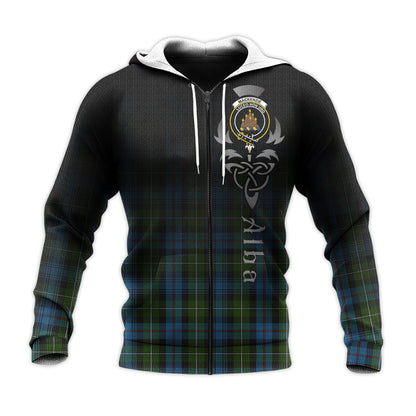 Printivon Mackenzie Tartan Crest Alba Celtic Hoodie