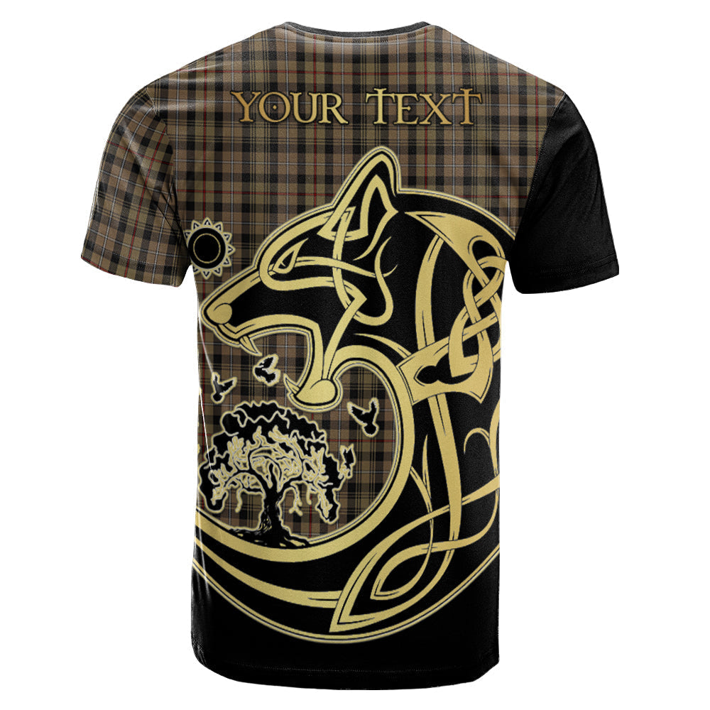 Printivon MacKenzie Hunting Crest Celtic Wolf Tartan T Shirt Custom Your Text