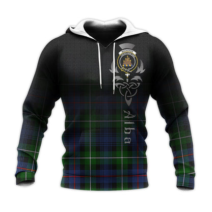 Printivon Mackenzie Modern Tartan Crest Alba Celtic Hoodie