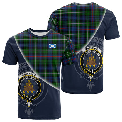 Printivon MacKenzie Modern Tartan Scottish Crest T Shirt