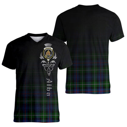 Printivon MacKenzie Modern Tartan Crest Alba Celtic T Shirt