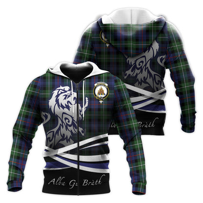 Printivon Mackenzie Modern Tartan Scottish Lion Hoodie