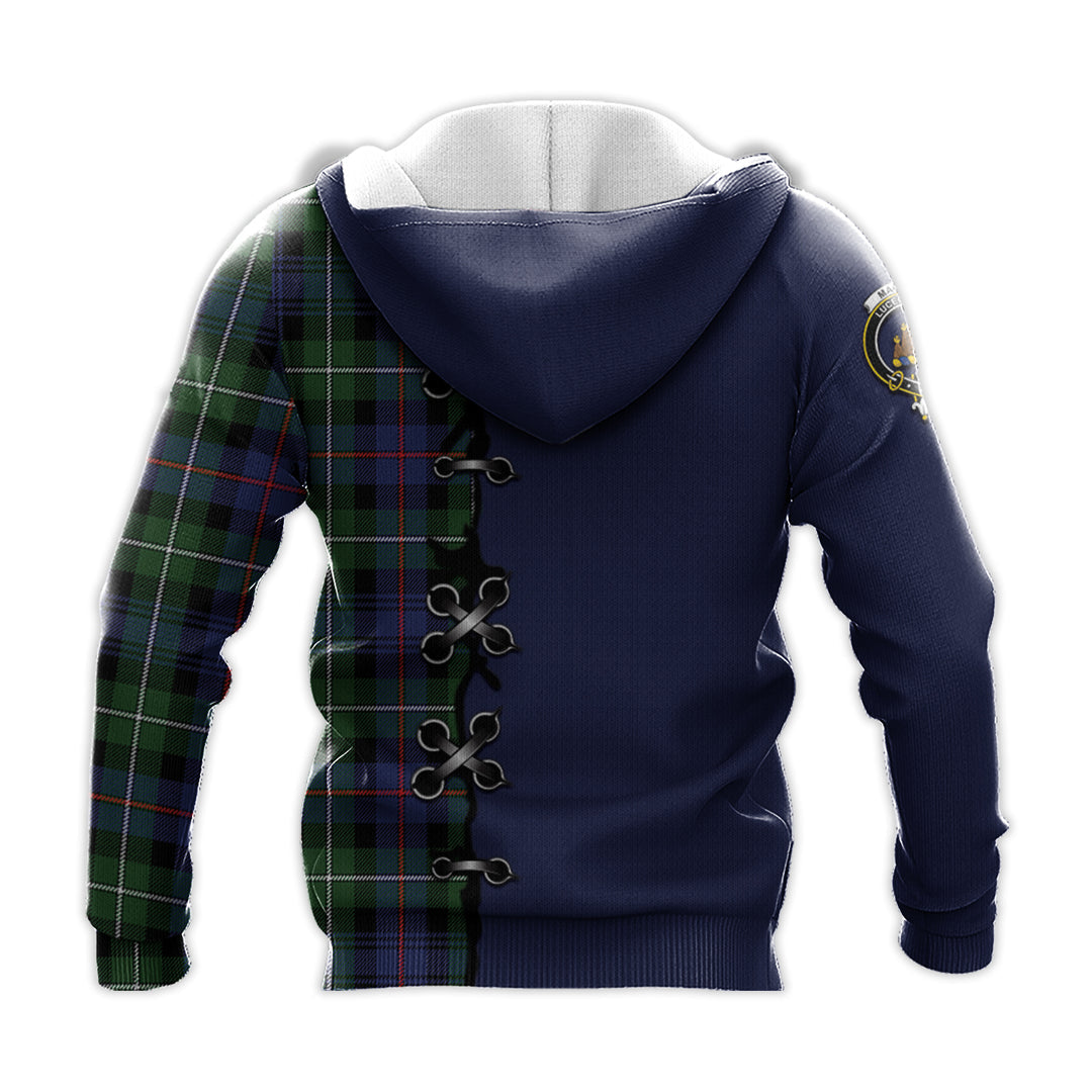 Printivon Mackenzie Modern Tartan Hoodie Lion Rampant And Celtic Thistle Style