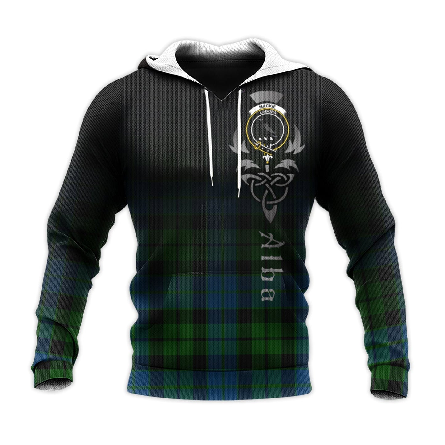 Printivon Mackie Tartan Crest Alba Celtic Hoodie