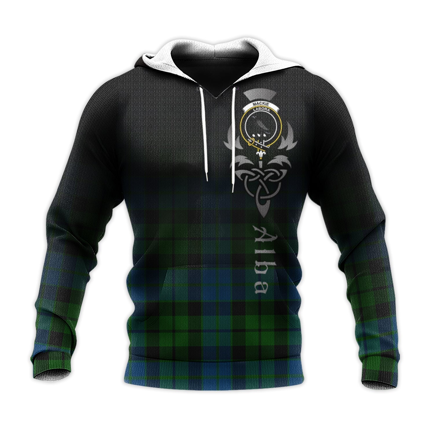 Printivon Mackie Tartan Crest Alba Celtic Hoodie