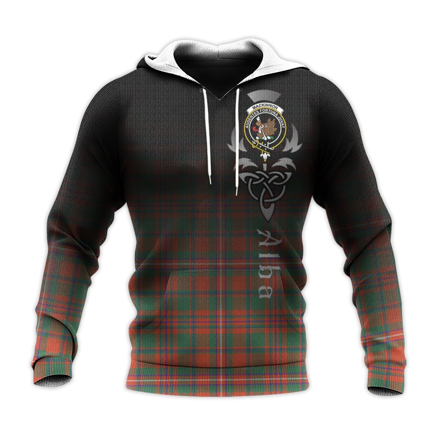 Printivon Mackinnon Ancient Tartan Crest Alba Celtic Hoodie
