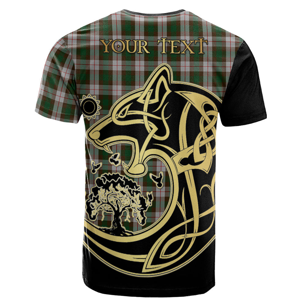Printivon MacKinnon Dress Crest Celtic Wolf Tartan T Shirt Custom Your Text